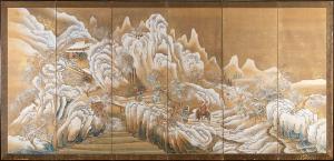 SOHEI Takahashi 1802-1833,Paesaggio innevato con figure,Bertolami Fine Arts IT 2020-01-16