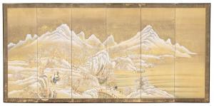 SOHEI Takahashi 1802-1833,Paesaggio innevato con figure,Bertolami Fine Arts IT 2020-10-18