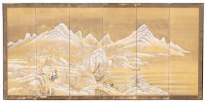 SOHEI Takahashi 1802-1833,Paesaggio innevato con figure,Bertolami Fine Arts IT 2020-01-16