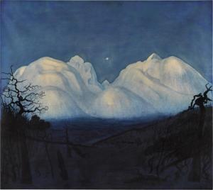 SOHLBERG Harald 1869-1935,Winter Night in the Mountains,Sotheby's GB 2021-07-14