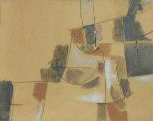 SOKIC CUCA 1914-2009,Composition cubiste sur fond beige,Baron Ribeyre & Associés FR 2016-06-17