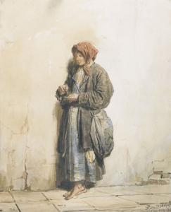 SOKOLOFF PIOTR PETROWITSCH 1821-1899,Junge Frau mit Geldmünze.,Dobiaschofsky CH 2009-05-13