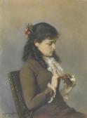 SOKOLOV Alexander Petrovich 1829-1913,PORTRAIT OF THE ARTIST'S DAUGHTER,1884,Sotheby's GB 2014-11-25
