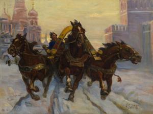 SOKOLOV Anatoly 1891-1971,Troika Ride,MacDougall's GB 2018-11-29