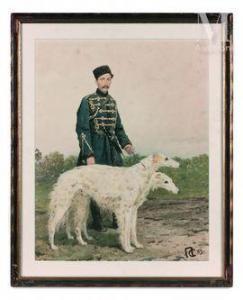 SOKOLOV Petr Petrovich 1821-1899,Le chasseur et ses deux barzoï,1883,Millon & Associés FR 2021-11-27