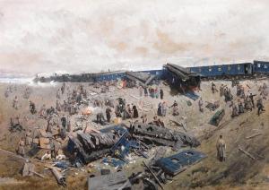 SOKOLOV Petr Petrovich 1821-1899,The Borki Train Disaster,1888,Sotheby's GB 2023-07-06