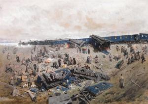 SOKOLOV Petr Petrovich 1821-1899,The Borki Train Disaster,1888,Sotheby's GB 2021-11-30