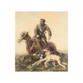 SOKOLOV Petr Petrovich 1821-1899,the huntsman with two borzoi,Sotheby's GB 2003-11-19