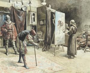 SOKOLOWSKI Zygmunt 1857-1888,L'atelier du peintre,Artprecium FR 2017-04-13