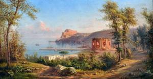 SOLARI Achille 1835-1884,Il tempio di Venere a Baia,Vincent Casa d'Aste IT 2022-11-19