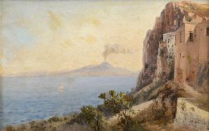 SOLARI Achille 1835-1884,Veduta del Vesuvio,Meeting Art IT 2022-10-15