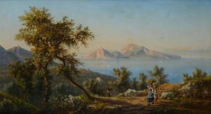 SOLARI Achille 1835-1884,Vista del Golfo di Napoli,Galleria Pananti Casa d'Aste IT 2023-02-17