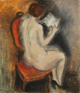 SOLAROVá Vejrychová Božena 1892-1978,Nude Girl in an Armchair,Palais Dorotheum AT 2014-05-24