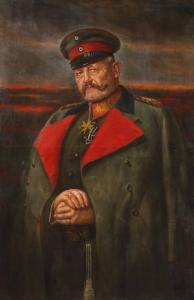 SOLDIN B 1847-1934,Portrait Paul von Hindenburg Darstellung,Mehlis DE 2016-11-17
