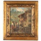 SOLENGHI Giuseppe 1879-1944,Paesaggio con lavandaie,Wannenes Art Auctions IT 2022-02-08