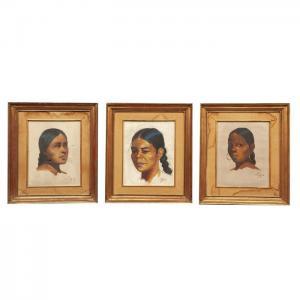 SOLLEIRO Luis 1915-1986,Retratos femeninos,Morton Subastas MX 2024-01-20