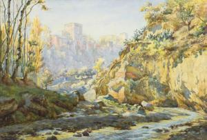 SOLLMANN Paul 1886-1950,Landschaft bei Granada,1917,Wendl DE 2023-10-25
