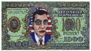SOLMI Federico 1973,The Last US President 1000 $ Bill,2013,Babuino IT 2024-02-29