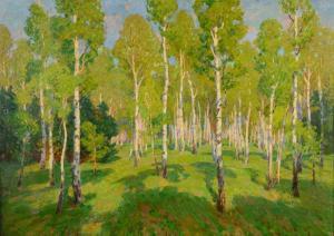 SOLODOVNIKOV Alexei Pavlovitch 1928-2017,deciduous forest,1999,O'Gallerie US 2023-07-11
