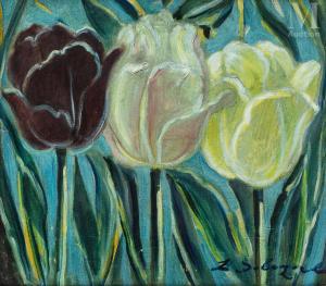 SOLOGOUB Leonid ROMANOVITCH 1884-1956,Trois Tulipes,Millon & Associés FR 2022-09-28