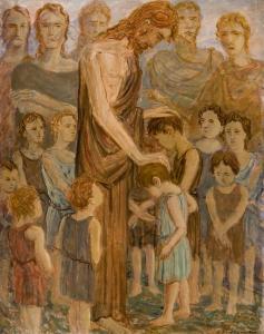 SOLOGUB Leonid Romanovitch,Christ with Children and Boy Climbing Tree,MacDougall's 2024-04-10