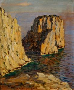 SOLOGUB Leonid Romanovitch 1884-1956,I Faraglioni, Capri Italy,Shapiro Auctions US 2022-10-15