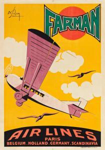 SOLON Albert 1897-1973,FARMAN AIR LINES,1926,Swann Galleries US 2021-11-23