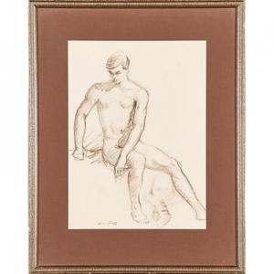 SOLOWEY Ben 1900-1978,Untitled (study of male nude),Rago Arts and Auction Center US 2019-08-24
