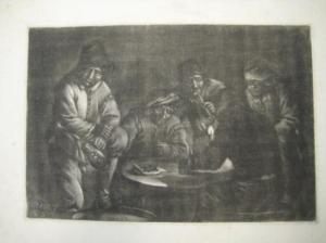 SOMER Johannes van,Five Peasants around a Table by Candlelight.,Swann Galleries US 2009-06-18