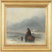 SOMERS Louis Jean 1825-1880,A winter scenery with fisherman,1854,Bruun Rasmussen DK 2008-05-26