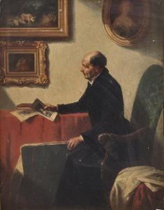 SOMERS Louis 1813-1880,Le collectionneur d'estampes,Neret-Minet FR 2020-09-23