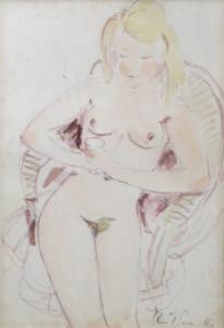 SOMERVILLE Stuart Scott 1908-1983,Seated female nude,Gorringes GB 2023-01-16