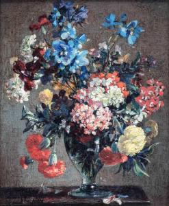 SOMERVILLE Stuart Scott,Still life of assorted flowers in a glass vase,Tennant's 2022-07-16
