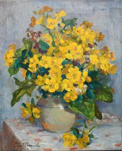SOMERVILLE Stuart Scott,Still life with marsh marigolds in a vase,Woolley & Wallis 2023-12-13