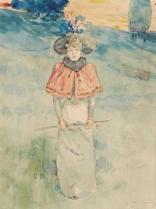 SOMM Henry 1844-1907,Jeune femme à l'ombrelle,Millon & Associés FR 2015-11-20