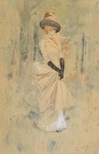 SOMM Henry 1844-1907,Jeune Femme Debout dans une Foret,William Doyle US 2023-04-05