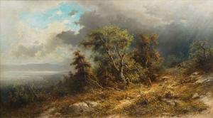 SOMMER Carl August 1829-1867,Lake Champlain - Upcoming Storm,Stahl DE 2023-06-23