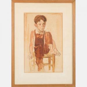 SOMMER William 1867-1949,Boy in Brown,1936,Gray's Auctioneers US 2016-09-28