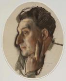 SOMOV Constantin Andrevich,Portrait of M.G. Lukianov in Profile,1928,MacDougall's 2015-06-03