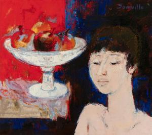 SOMVILLE Roger 1923-2014,Woman with fruit bowl,1964,De Vuyst BE 2024-03-02