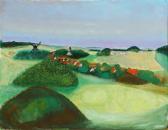 SONDERGAARD Jens Andersen 1895-1957,Landscape with houses,Bruun Rasmussen DK 2022-08-09