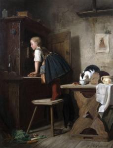 SONDERLAND Fritz,Verbotene Freuden (Mädchen und Katze in der Küche),Peter Karbstein 2021-10-30