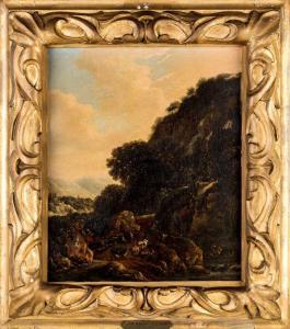 SONJE Jan Gabrielsz. 1625-1707,Paesaggio con armenti al pascolo,Casa d'Aste Arcadia IT 2024-02-16