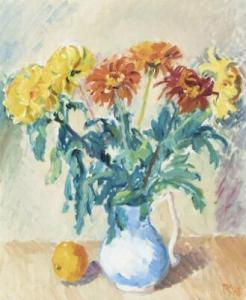 SONNE Per 1906-1988,Still life with flowers in a vase,Bruun Rasmussen DK 2018-10-02