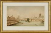SONNTAG EDUARD 1813-1887,Vedute Frankfurt - Blick über den Main auf die Alt,Dobritz DE 2024-03-09