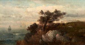 SONNTAG William Louis I 1822-1900,Wind-blown Pine Overlooking the Sea,Skinner US 2023-05-24