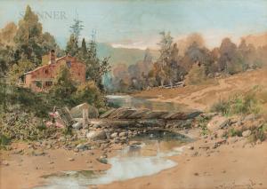 SONNTAG William Louis II 1869-1898,The Old Mill Pond,1893,Skinner US 2022-01-28