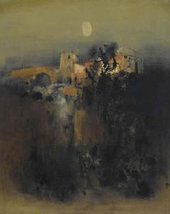 SOO PIENG CHEONG 1917-1983,CITY WALL UNDER MOONLIGHT,1963,Christie's GB 2016-11-27