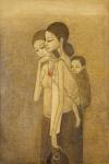 SOO PIENG CHEONG 1917-1983,Mother's Devotion,1975,Larasati ID 2023-07-09