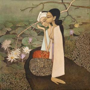 SOO PIENG CHEONG 1917-1983,PICKING LOTUSES,1978,Christie's GB 2014-11-22